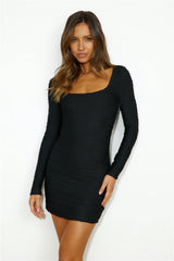 About Time Love Mini Dress Black