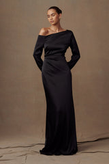 Avery Long Sleeve Maxi Dress - Black