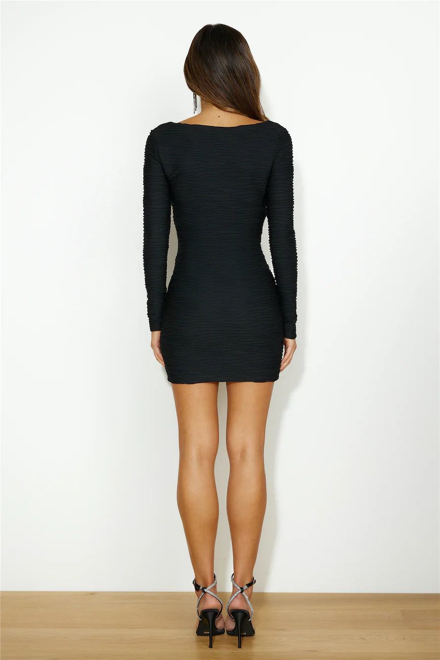 About Time Love Mini Dress Black